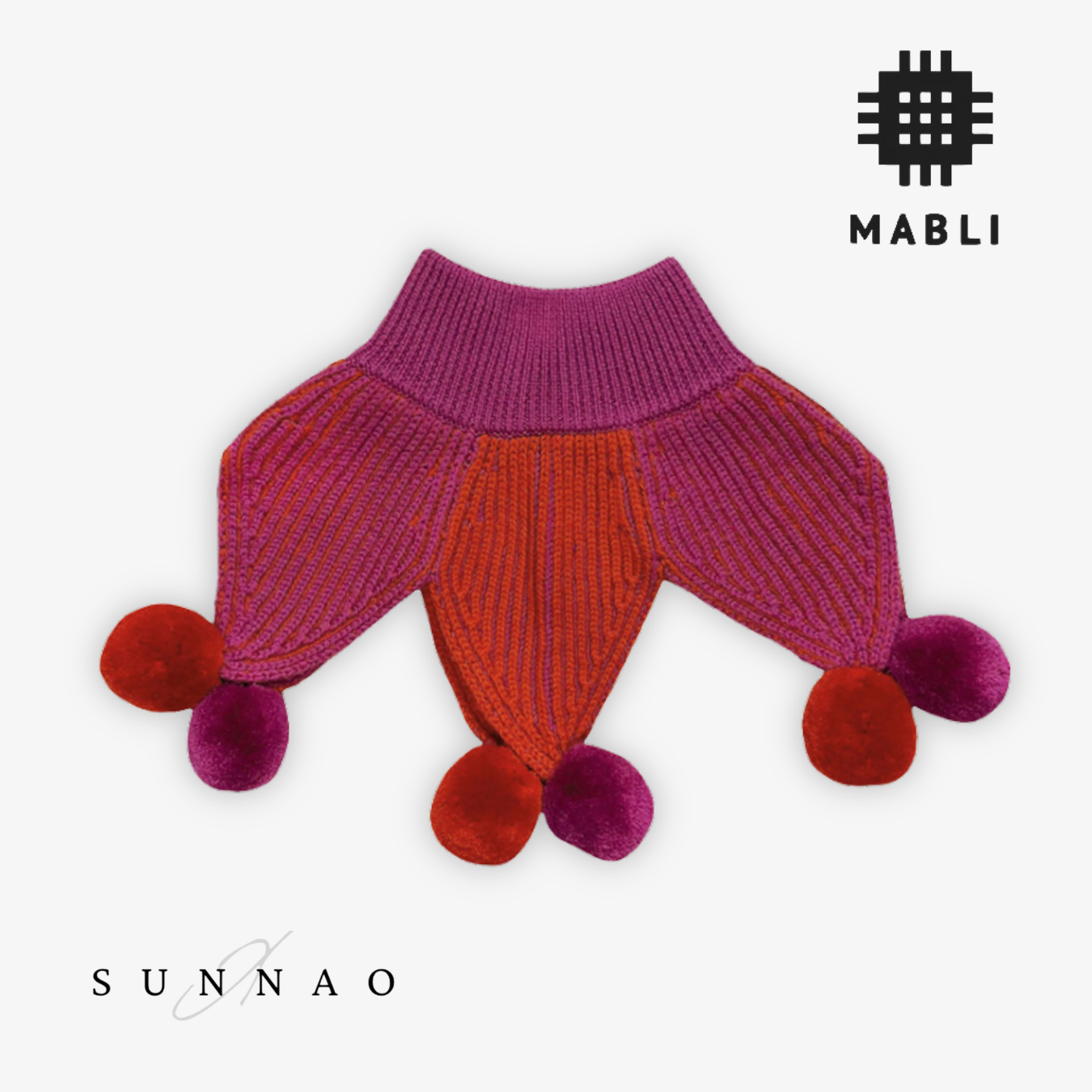 <MABLI> JESTER COLLAR - VIOLET/REDCURRANT - DROP1