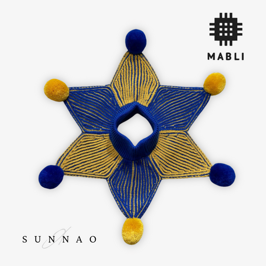 <MABLI> JESTER COLLAR - SAPPHIRE/GOLD - DROP1