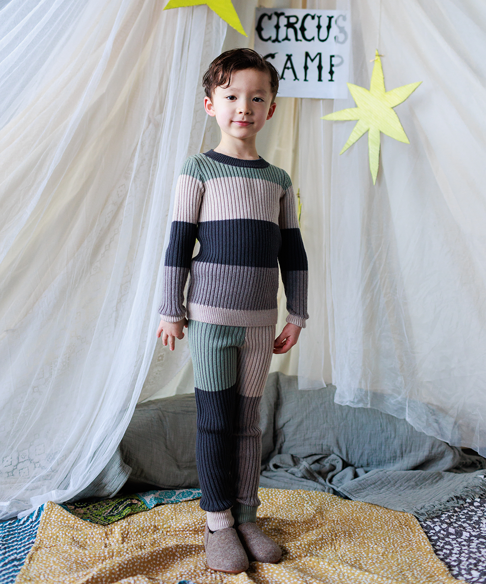 ニットボトムセット　MARLMARLマールマール　さくら knit pants 4 sakura | ギフト・スタイ・出産祝いのMARLMARL（マール