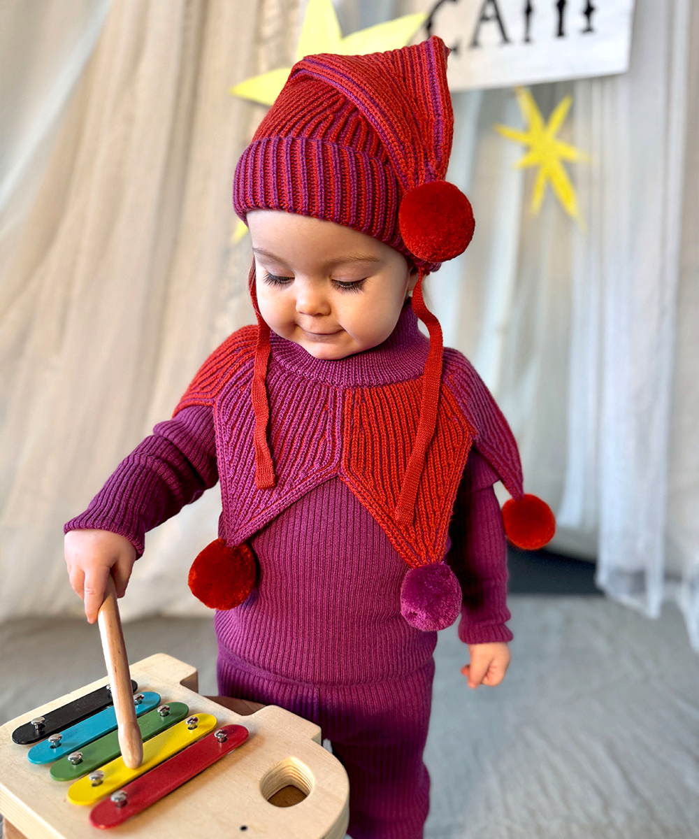 <MABLI> JESTER COLLAR - VIOLET/REDCURRANT - DROP1