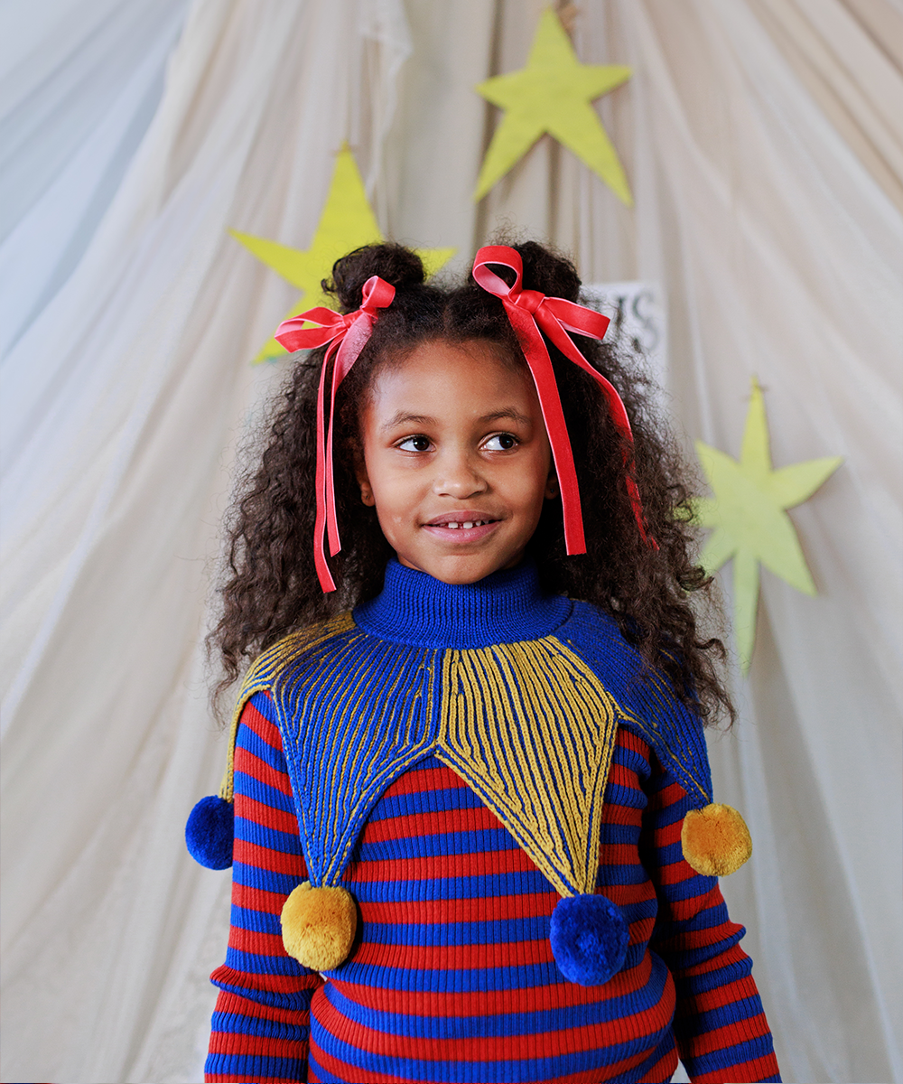 <MABLI> JESTER COLLAR - SAPPHIRE/GOLD - DROP1