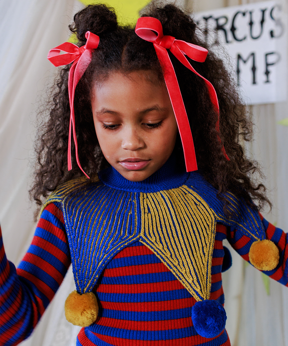 <MABLI> JESTER COLLAR - SAPPHIRE/GOLD - DROP1