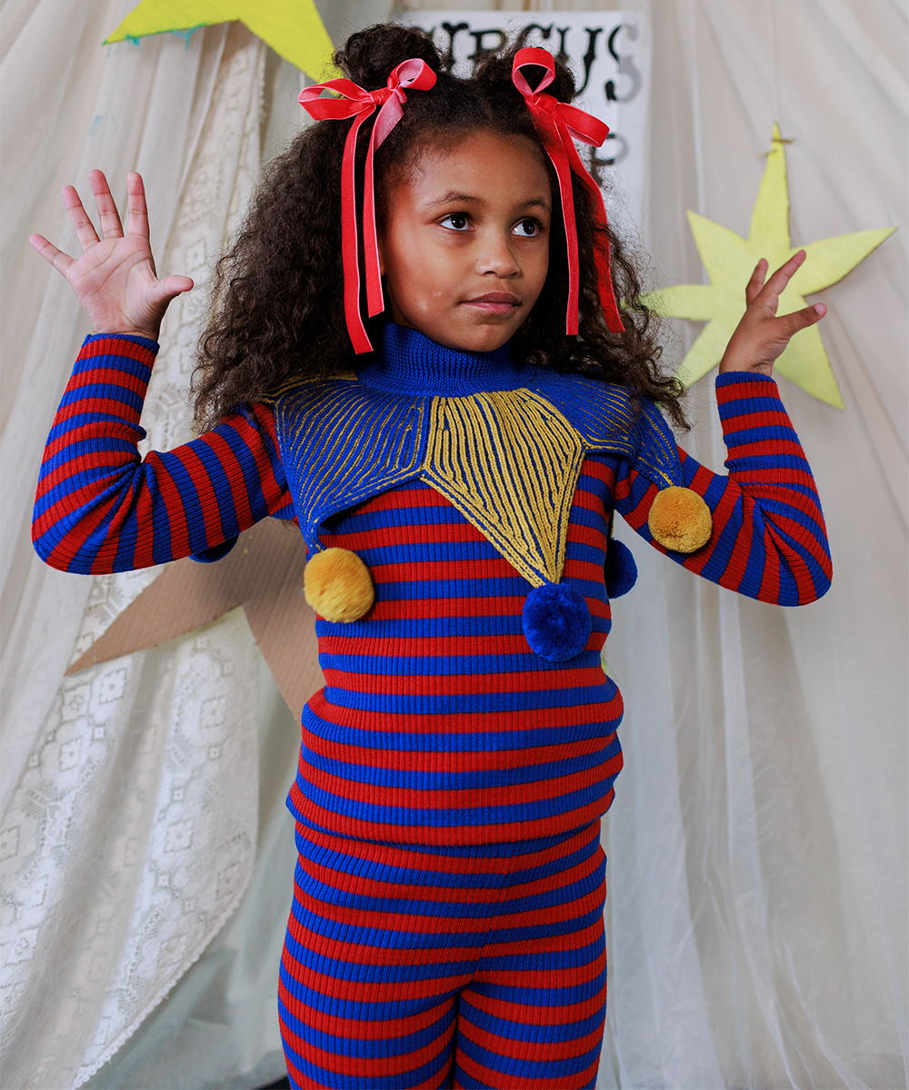 <MABLI> JESTER COLLAR - SAPPHIRE/GOLD - DROP1