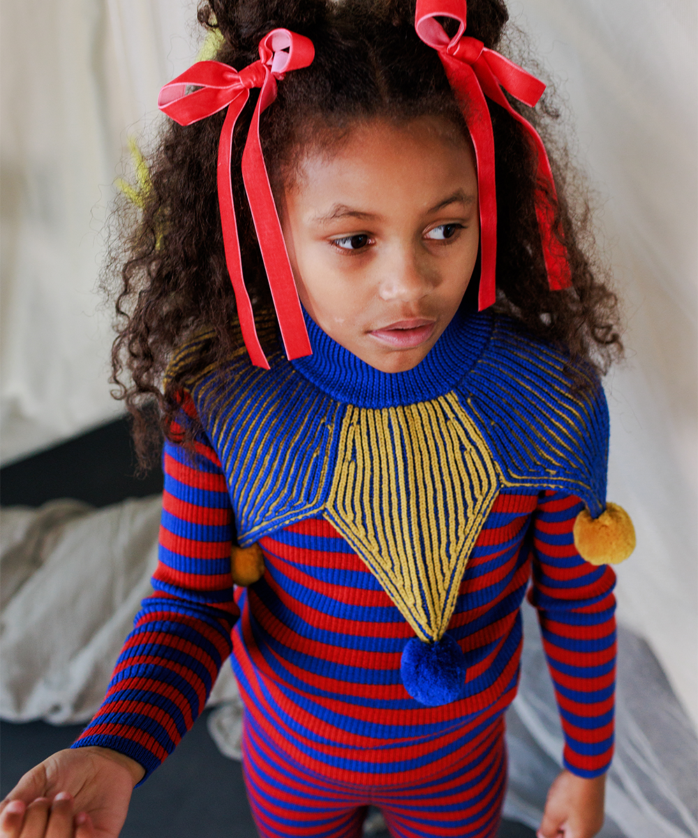 <MABLI> JESTER COLLAR - SAPPHIRE/GOLD - DROP1