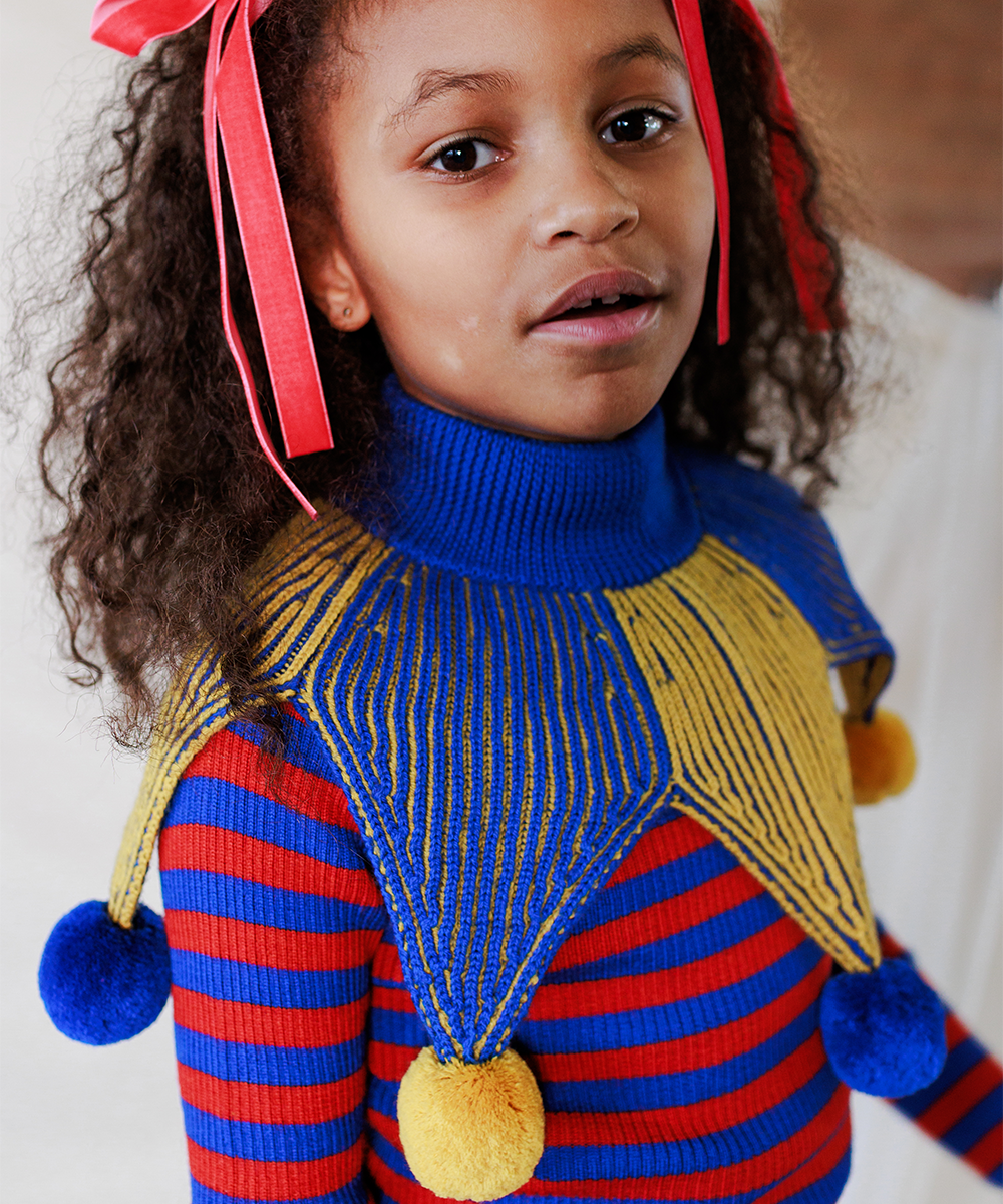 <MABLI> JESTER COLLAR - SAPPHIRE/GOLD - DROP1