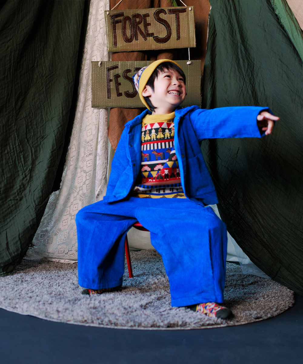 <MABLI> CORD PANTS - ELECTRIC BLUE　