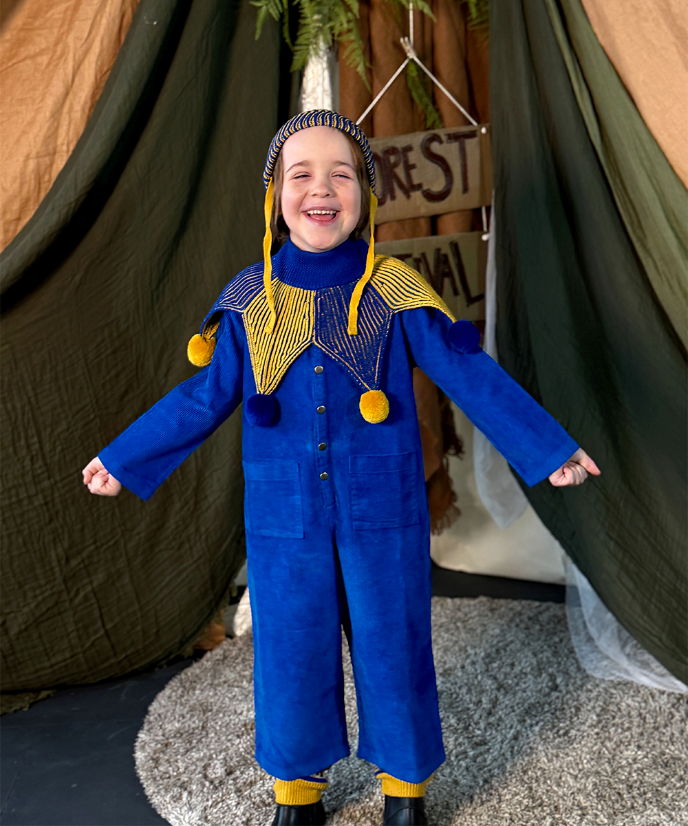 <MABLI> JESTER COLLAR - SAPPHIRE/GOLD - DROP1