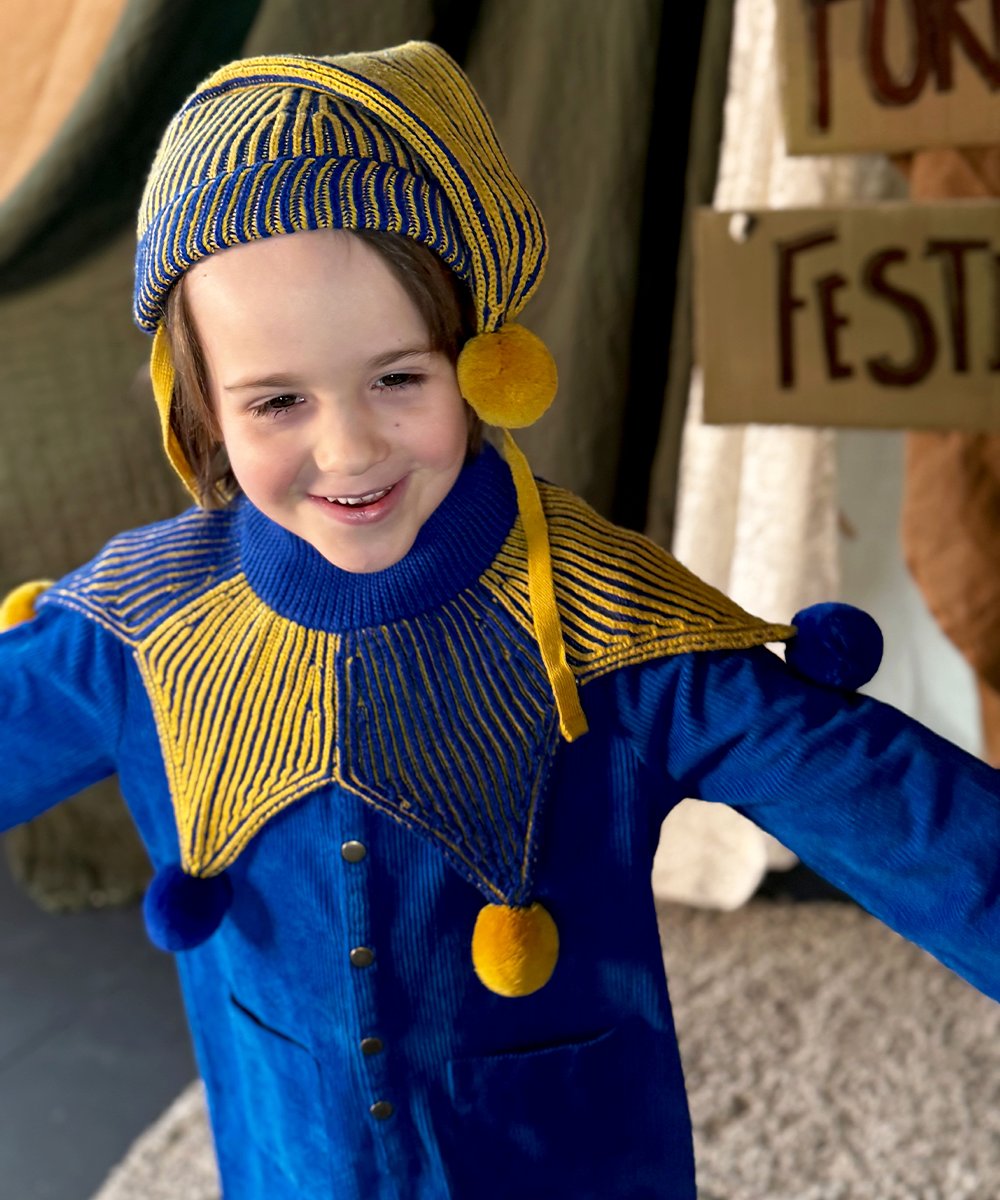 <MABLI> JESTER COLLAR - SAPPHIRE/GOLD - DROP1