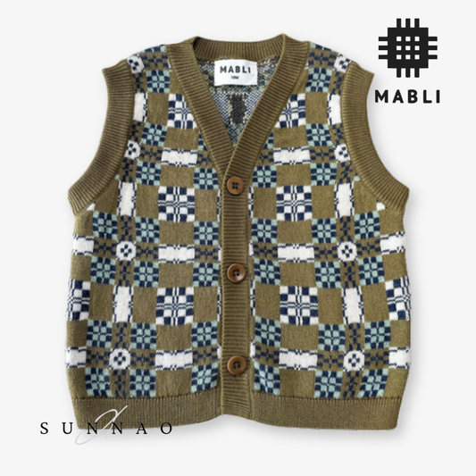 <MABLI> PICNIC WAISTCOAT - OLIVE - DROP1