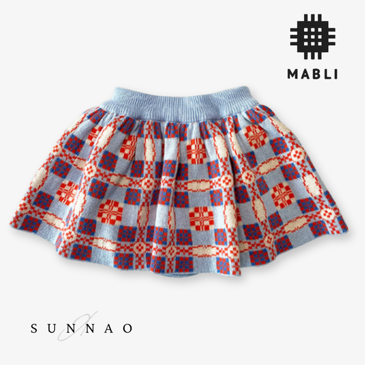 <MABLI> PICNIC BABY SKIRT WITH BLOOMERS - CORNFLOWER - DROP1