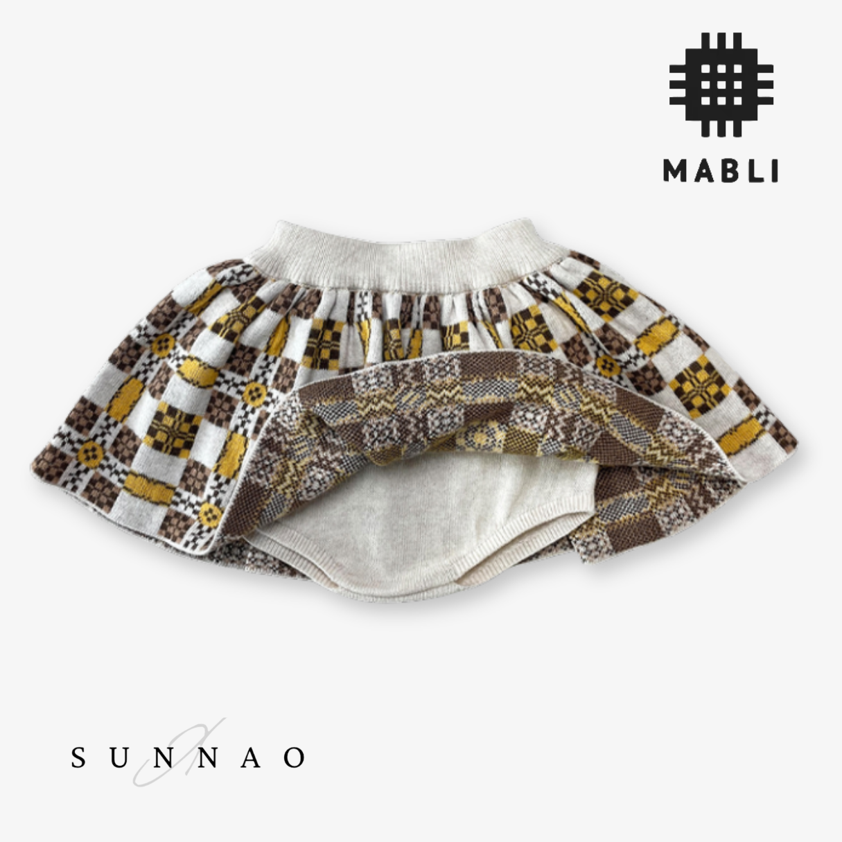 <MABLI> PICNIC BABY SKIRT WITH BLOOMERS - LATTE - DROP1