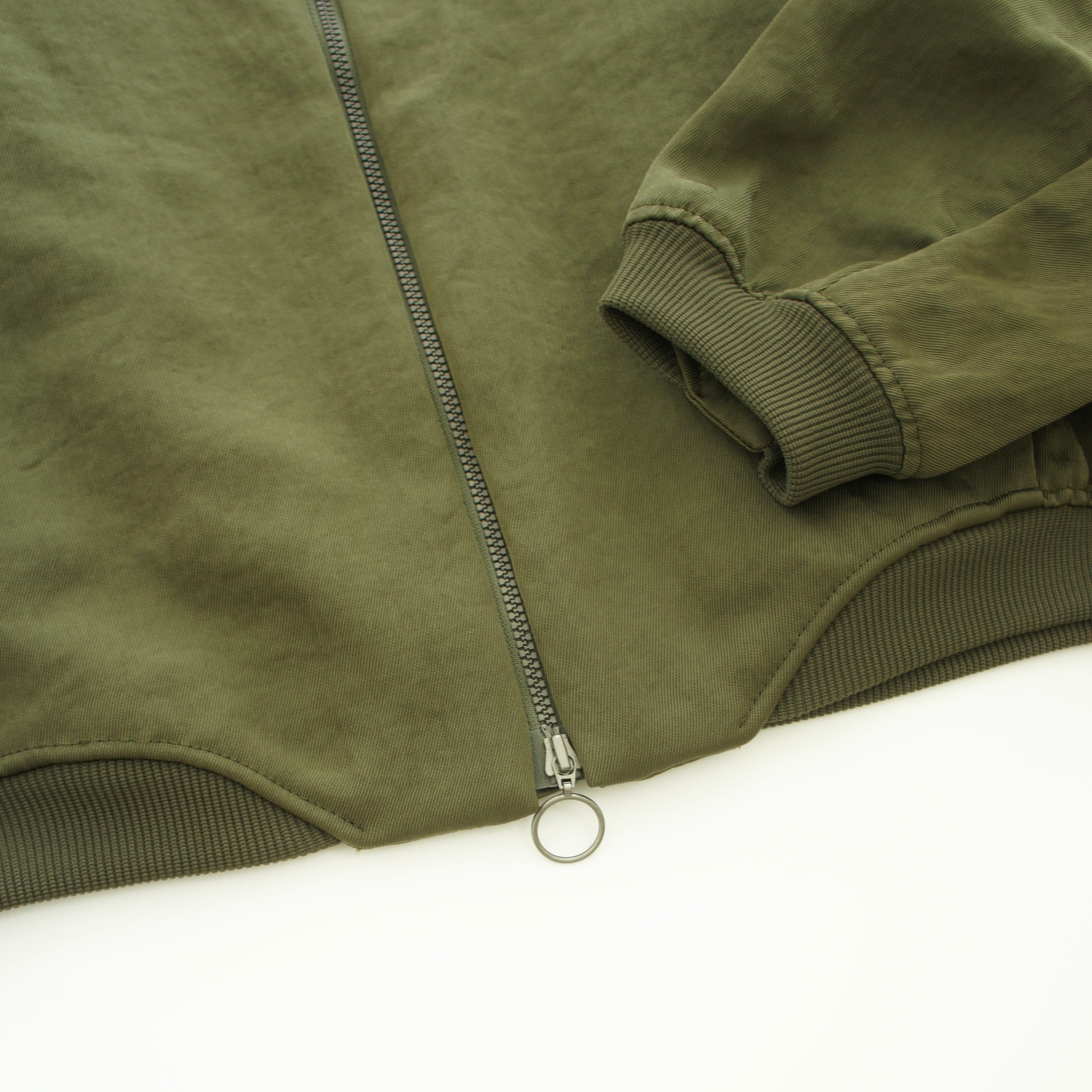 <Moun ten.> bright twill zip blouson - olive drab