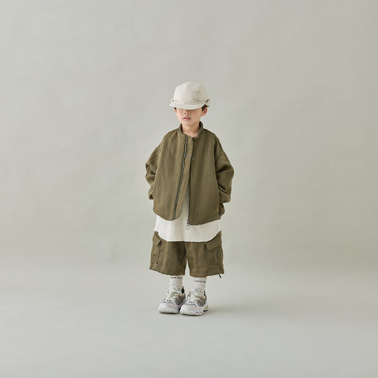 <Moun ten.> bright twill zip blouson - olive drab