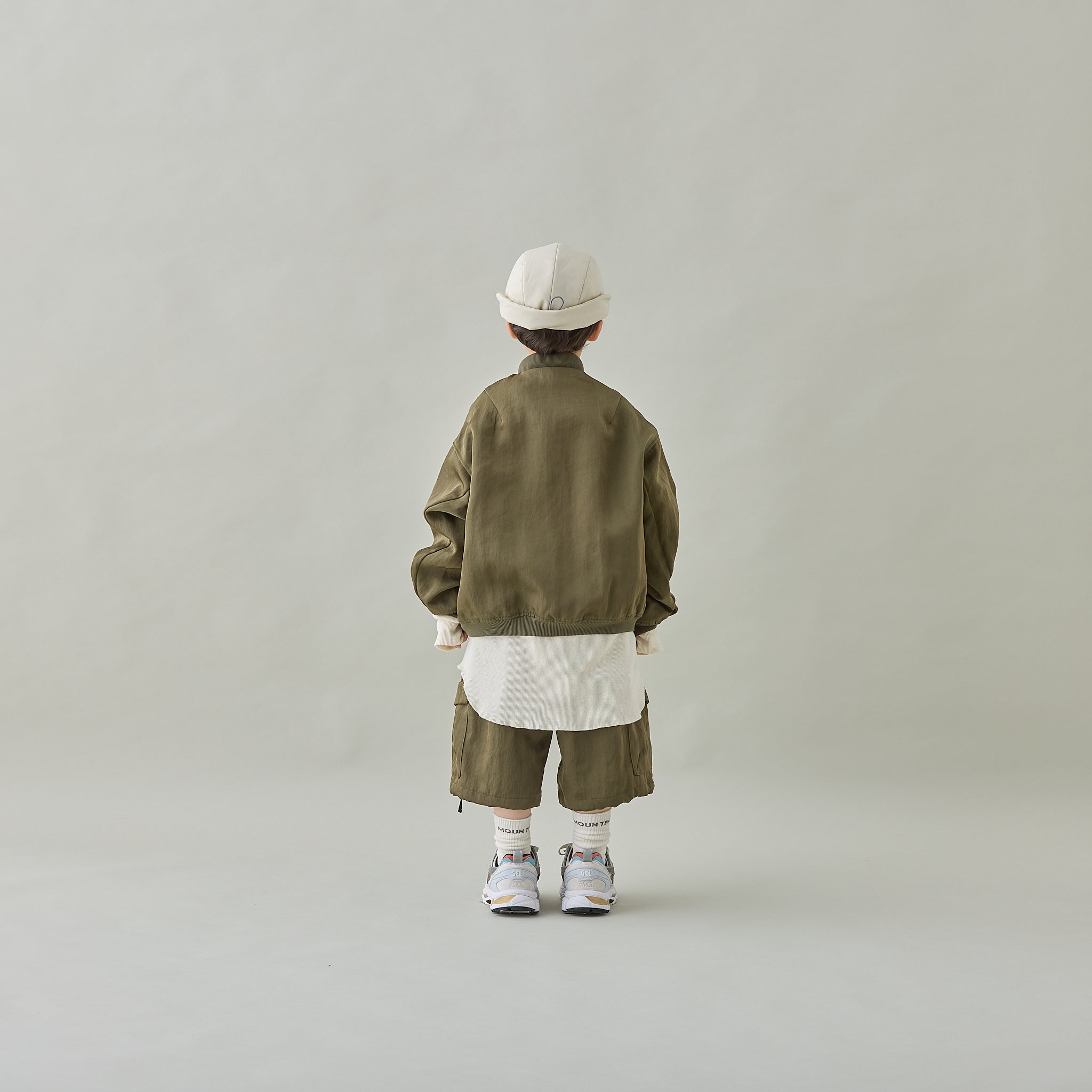 <Moun ten.> bright twill zip blouson - olive drab