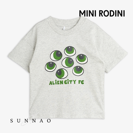 <Mini Rodini> Eyes sp ss tee - Grey Melange