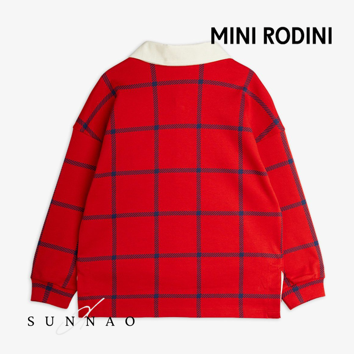 <Mini Rodini> E.T patch rugby shirt