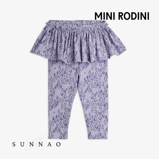 <Mini Rodini> MINI LEOPARD AOP SKIRT BABY LEGGINGS