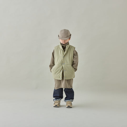 <Moun ten.> ear muffs puffcap - black/khaki/oyster