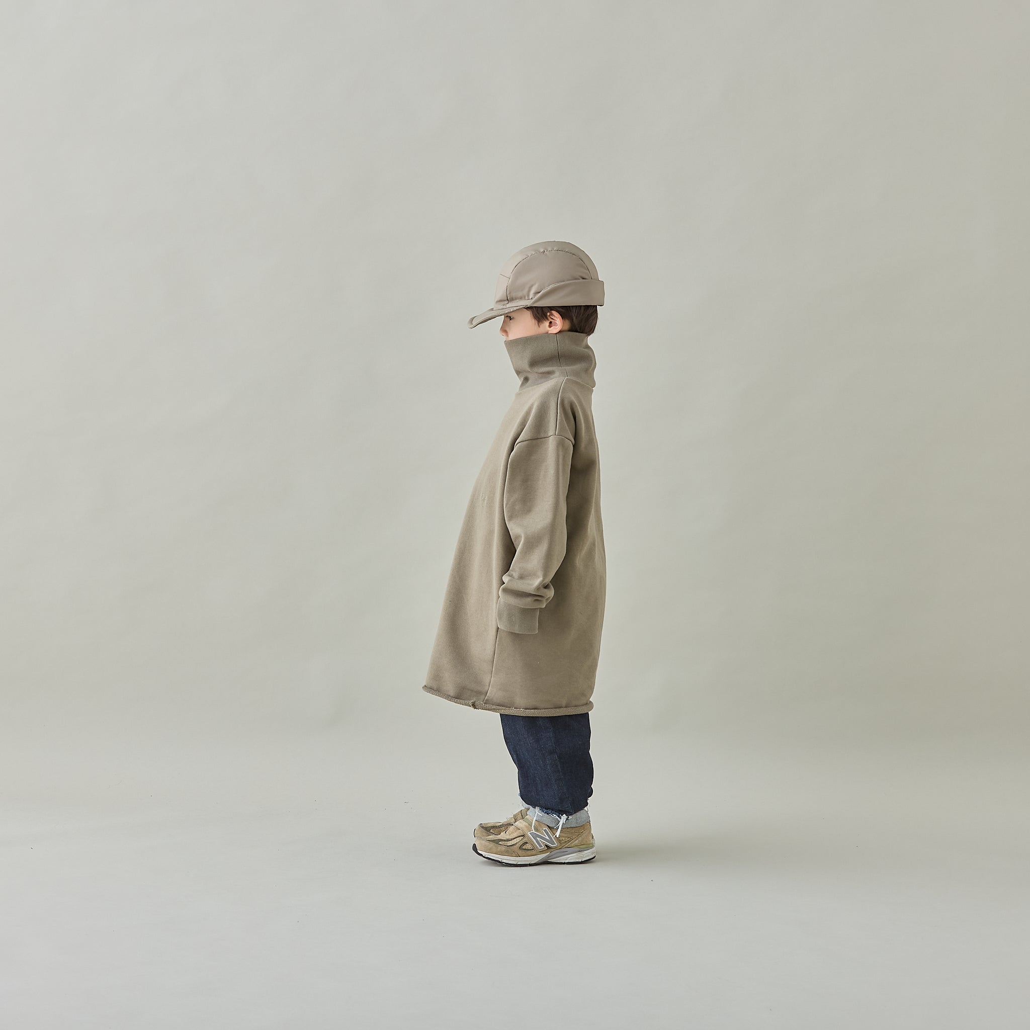 <Moun ten.> ear muffs puffcap - black/khaki/oyster