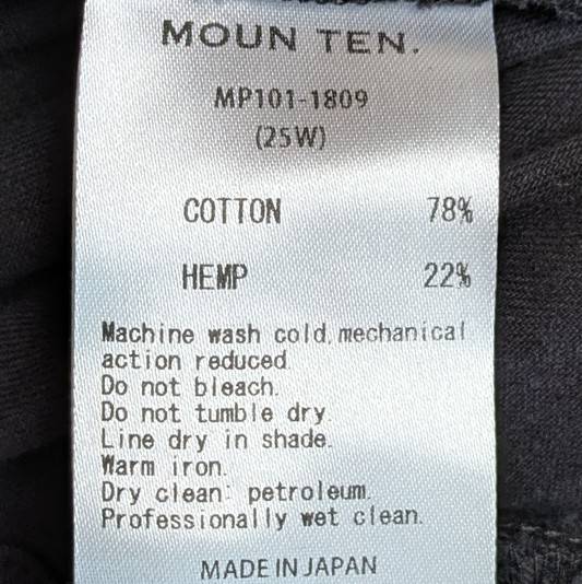 <Moun ten.> c/hemp detachable - black