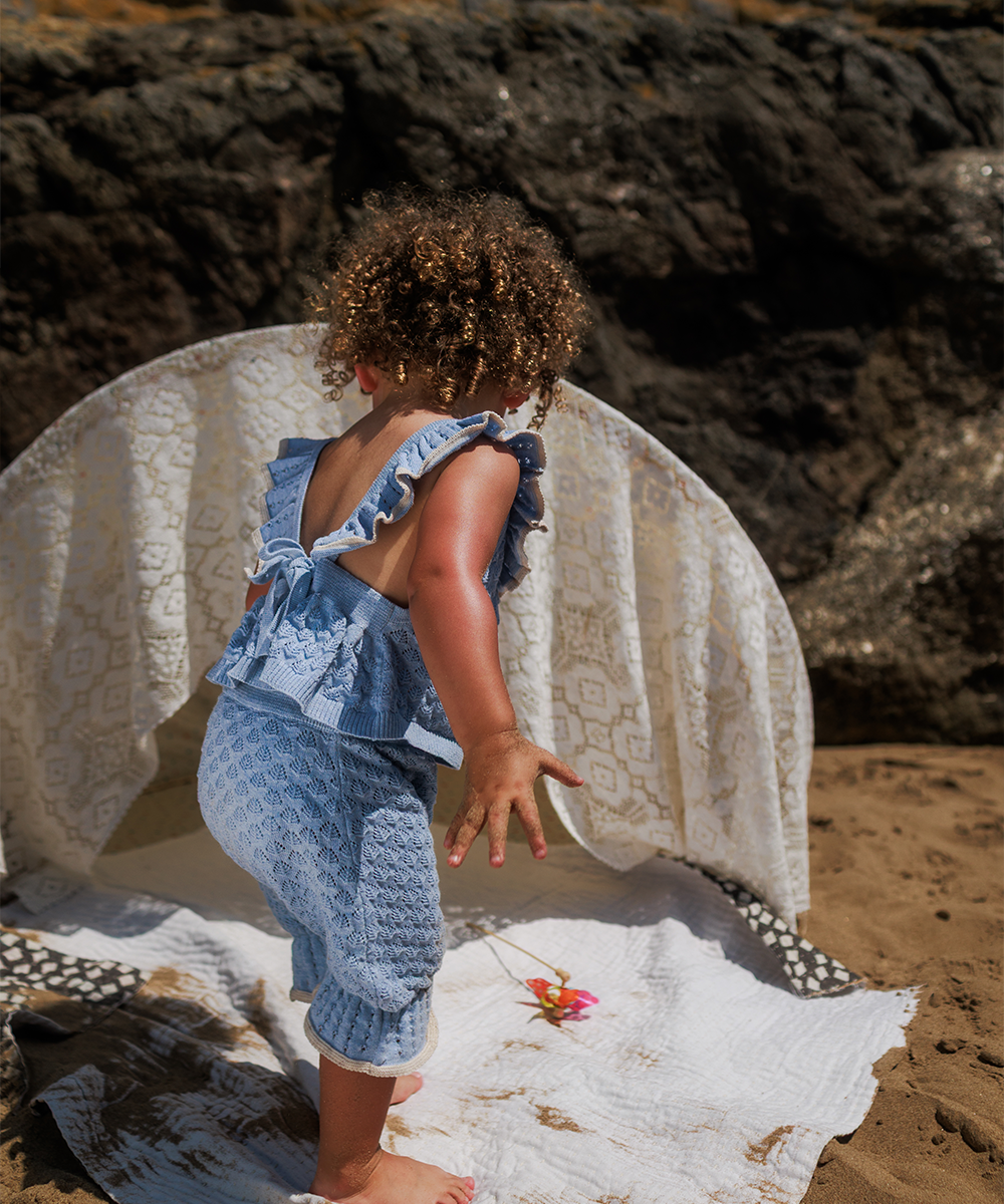 <MABLI> ELENA VEST + BLOOMERS SET - LIGHT CHAMBRAY - DROP2