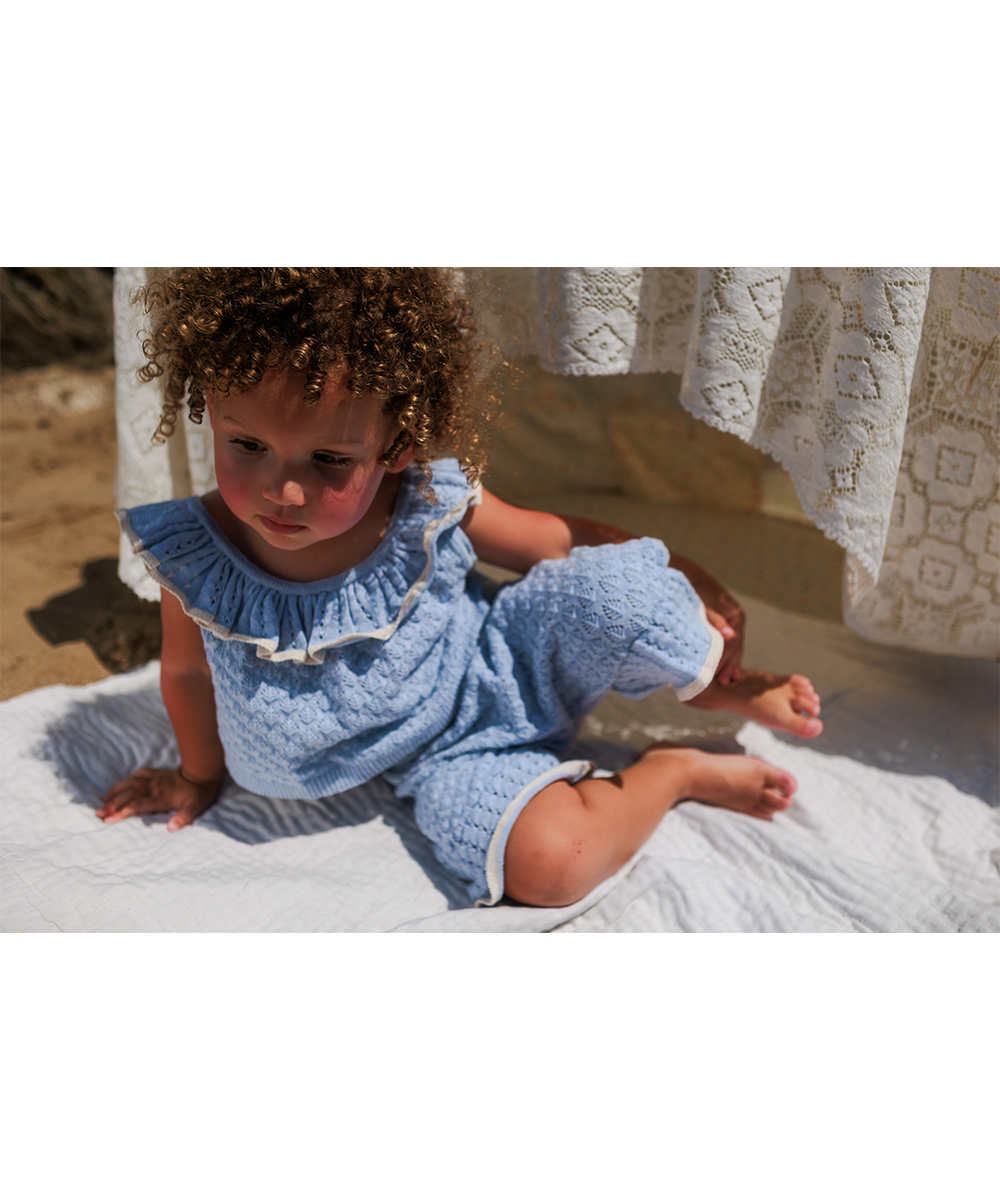 <MABLI> ELENA VEST + BLOOMERS SET - LIGHT CHAMBRAY - DROP2