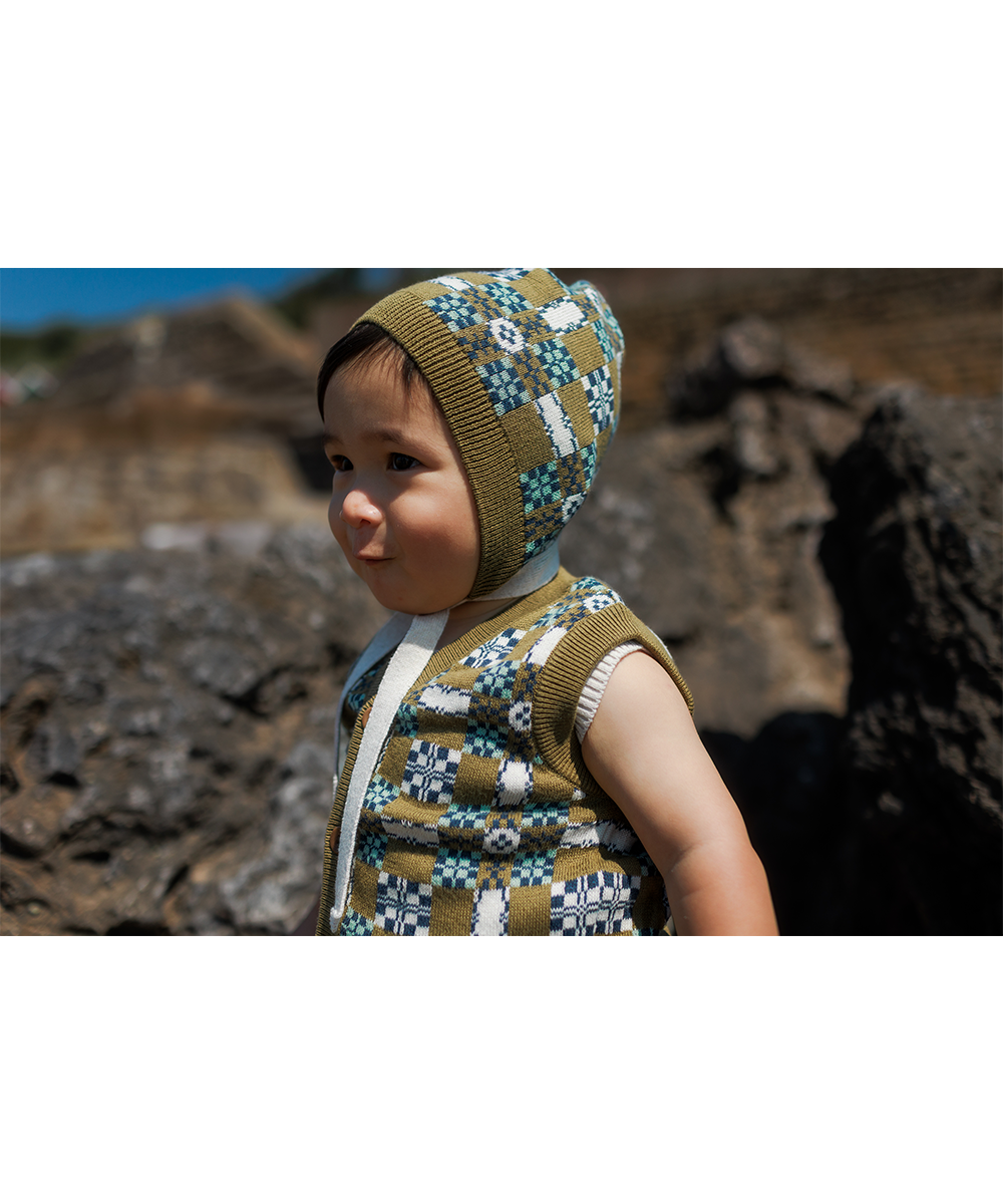 <MABLI> PICNIC WAISTCOAT - OLIVE - DROP1