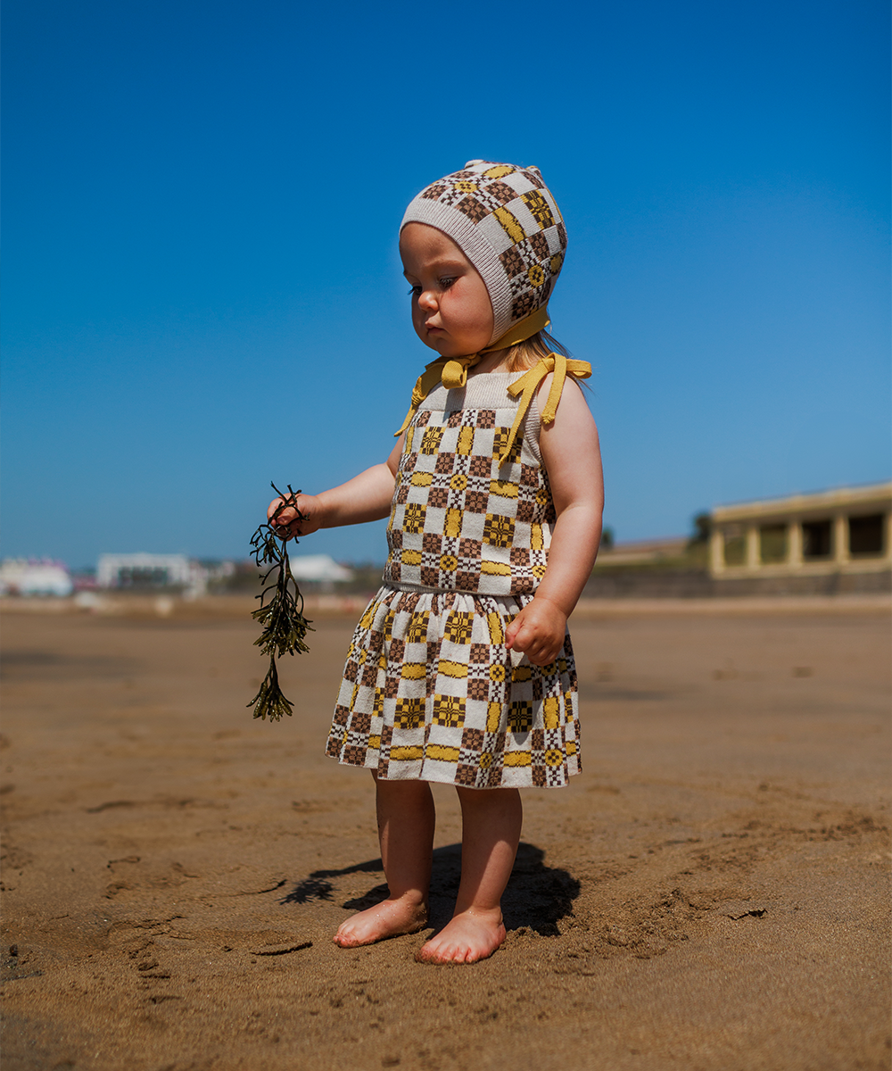 <MABLI> PICNIC BABY SKIRT WITH BLOOMERS - LATTE - DROP1