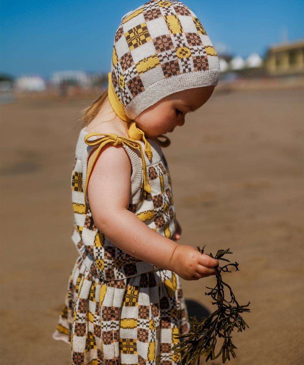 <MABLI> PICNIC BABY SKIRT WITH BLOOMERS - LATTE - DROP1