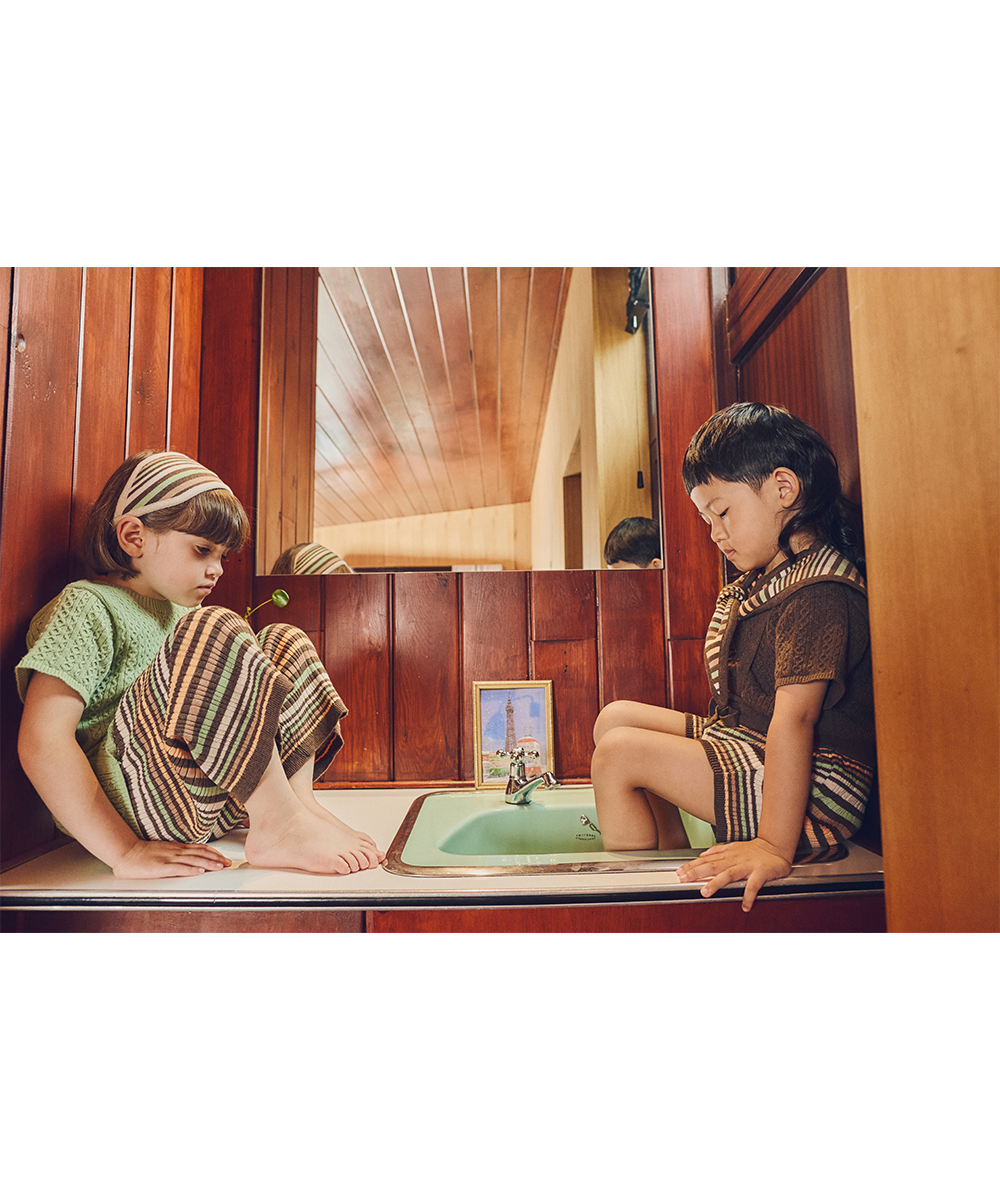 <MABLI> CARAVAN PANTS - TREE HOUSE STRIPE - DROP2　