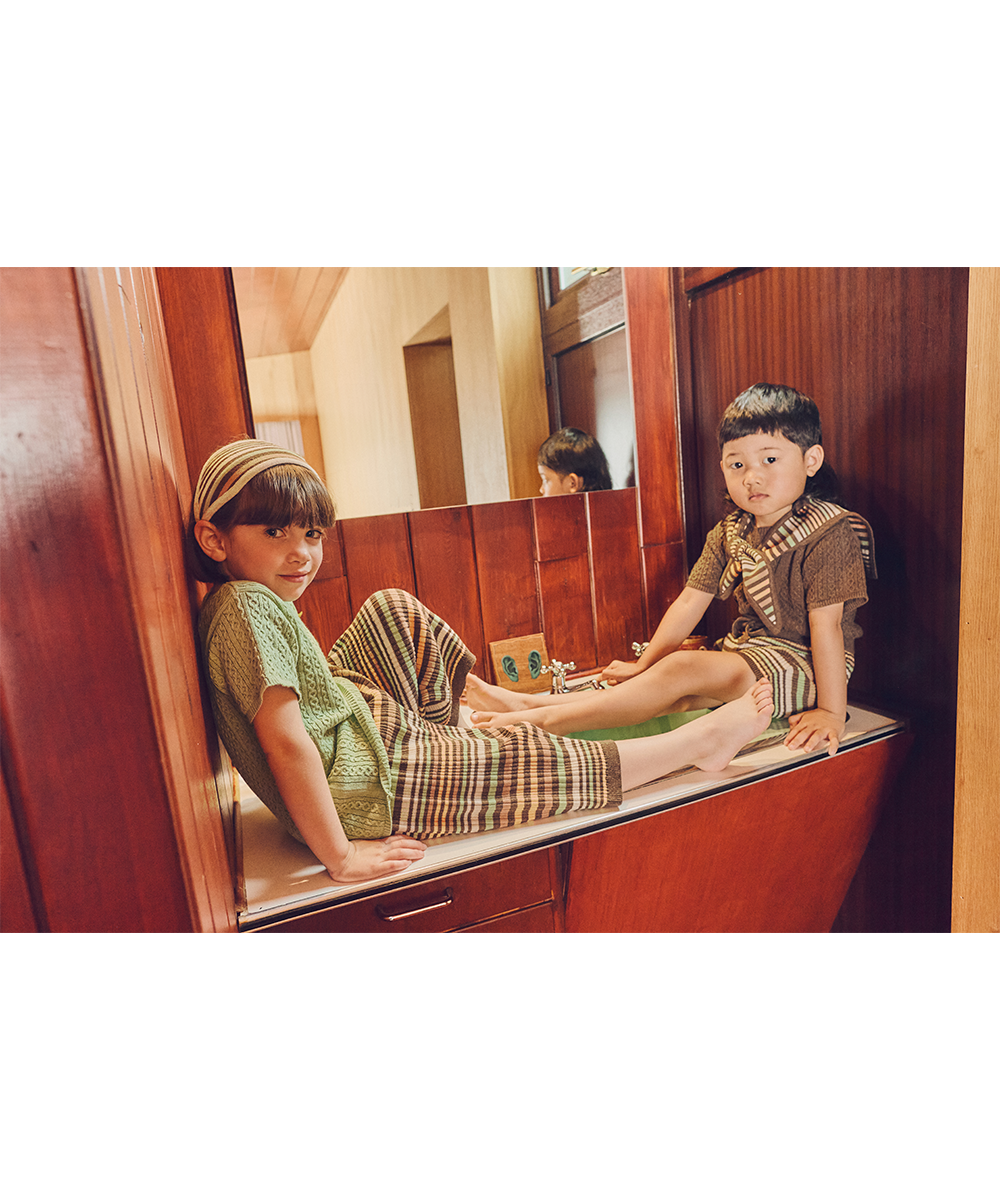 <MABLI> CARAVAN PANTS - TREE HOUSE STRIPE - DROP2　