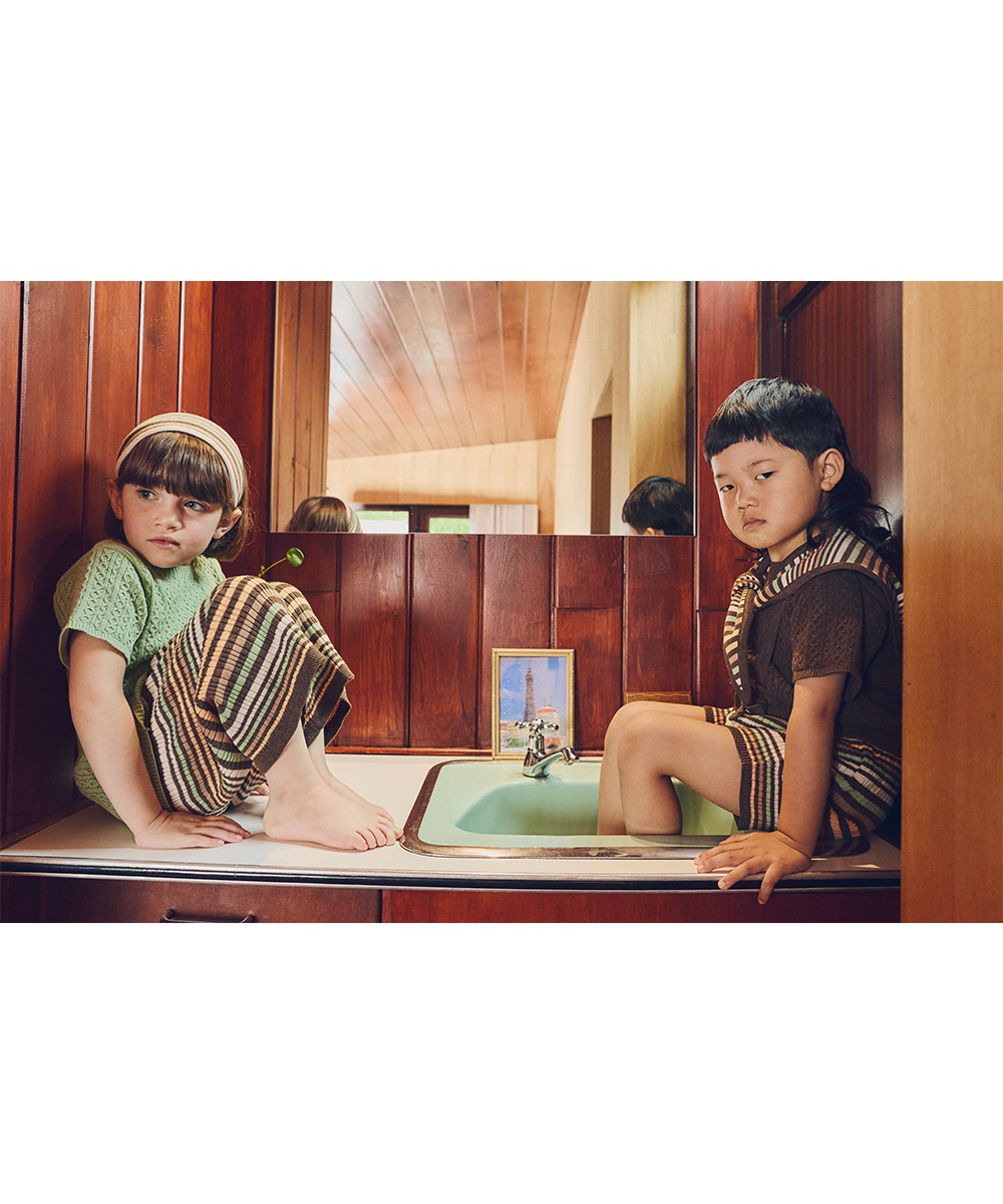 <MABLI> CARAVAN PANTS - TREE HOUSE STRIPE - DROP2　