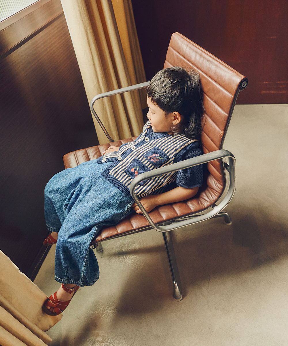 <MABLI> SHOPPING WAISTCOAT - NAVY - DROP1