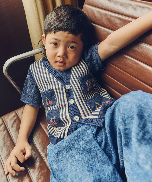 <MABLI> SHOPPING WAISTCOAT - NAVY - DROP1