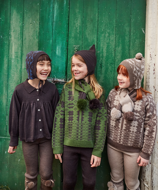 <MABLI>ERYRI BONNET - UMBER/DENIM（12M-8Y）-MABLI-SUNNAO