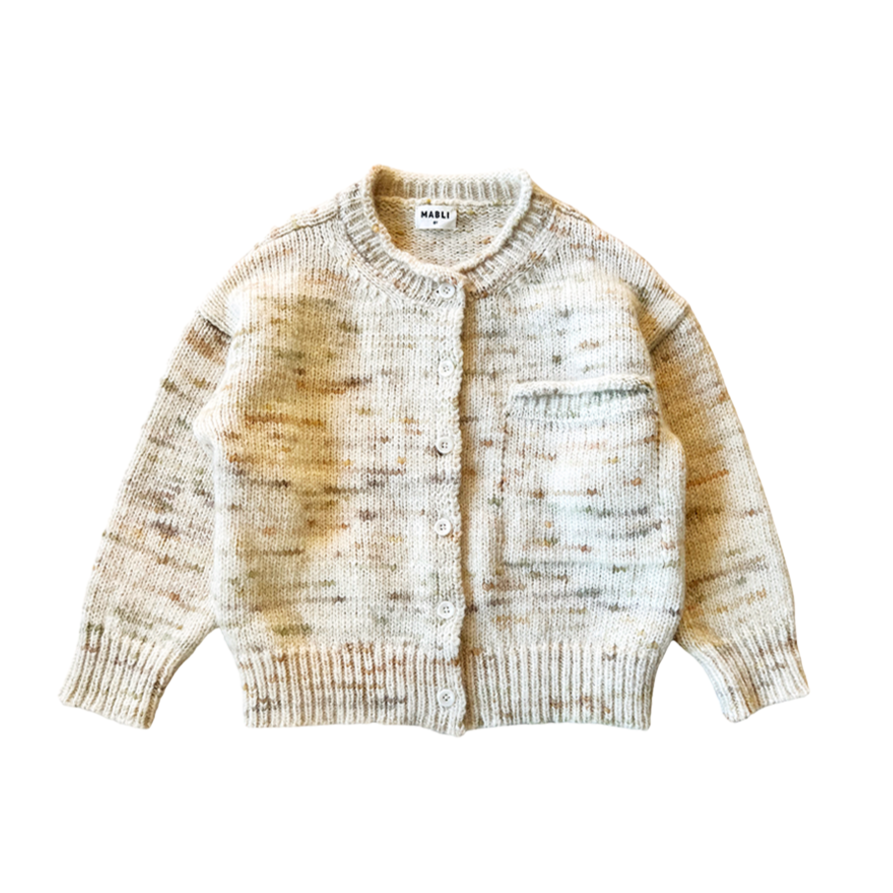 <MABLI>BLEWOG CARDIGAN - Moss Speckle (18M-6Y)