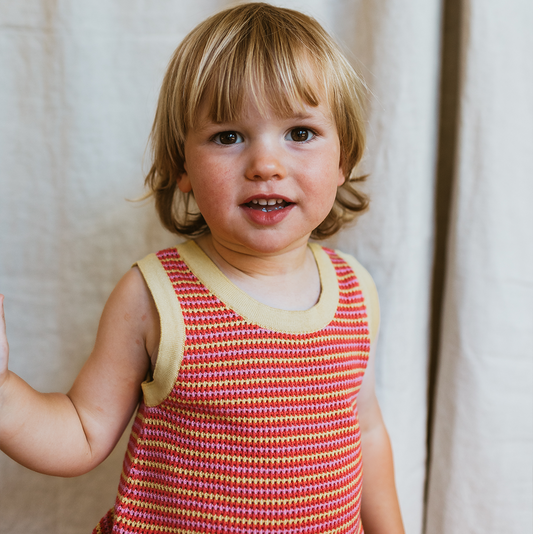 <MABLI> CAMPFA VEST - POMEGRANATE（18M-6Y）