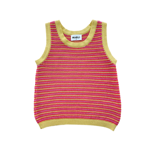 <MABLI> CAMPFA VEST - POMEGRANATE（18M-6Y）