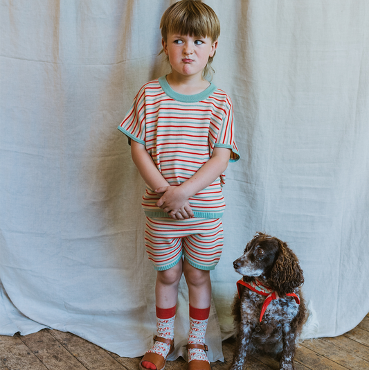 <MABLI> DECK TEE - ASPEN STRIPE/A（18M-6Y）