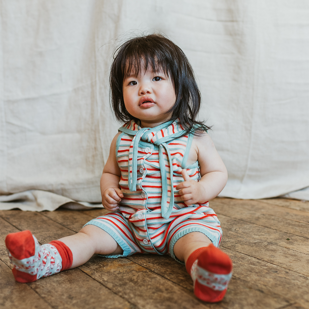 <MABLI> DECK ROMPER -  ASPEN STRIPE（12M-2Y）