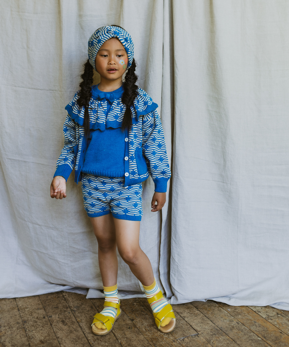 <MABLI>Diamond shorts - Cerulean blue（18M-6Y）