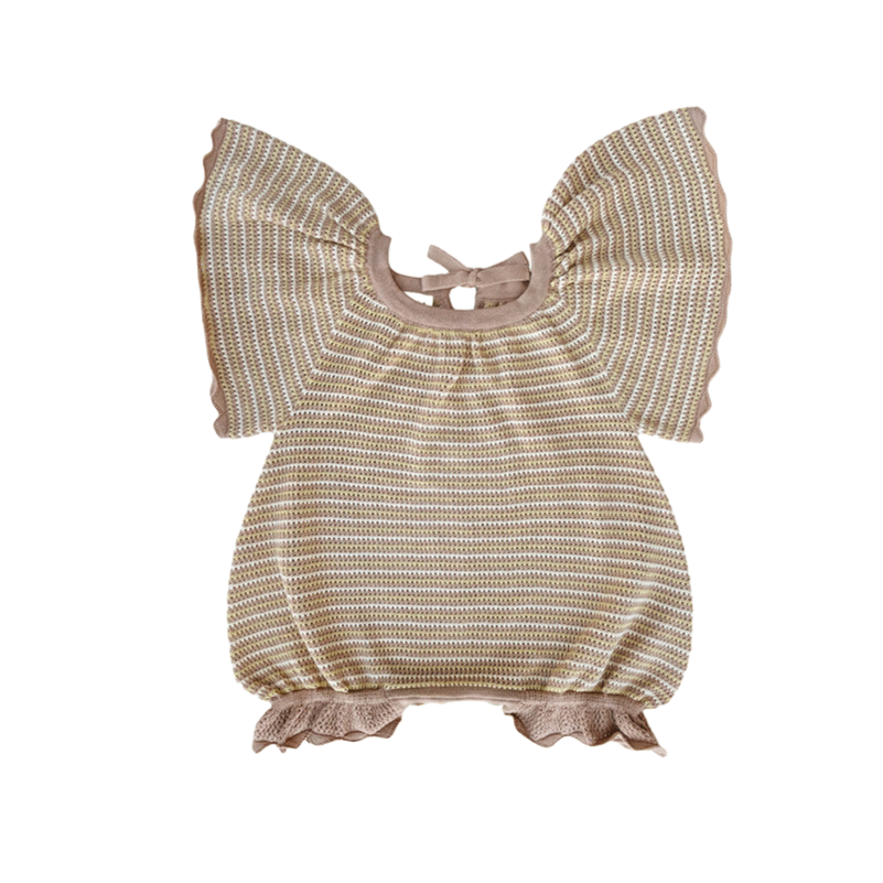 <MABLI> FLUTTER ROMPER - PORTOBELLO（12M-2Y）