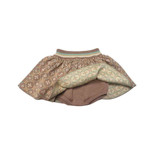 <MABLI>Petal baby skirt with bloomer - Portobello（18M-4Y）