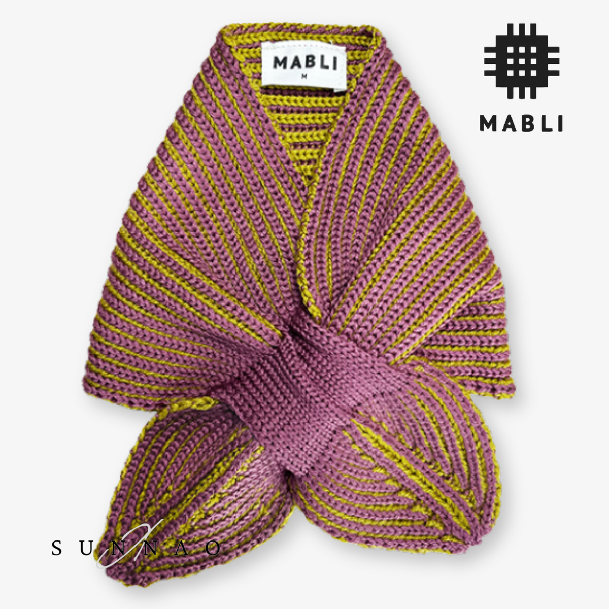【予約】<MABLI> FFYN SKATER SCARF - DAMSON/MOSS - DROP1
