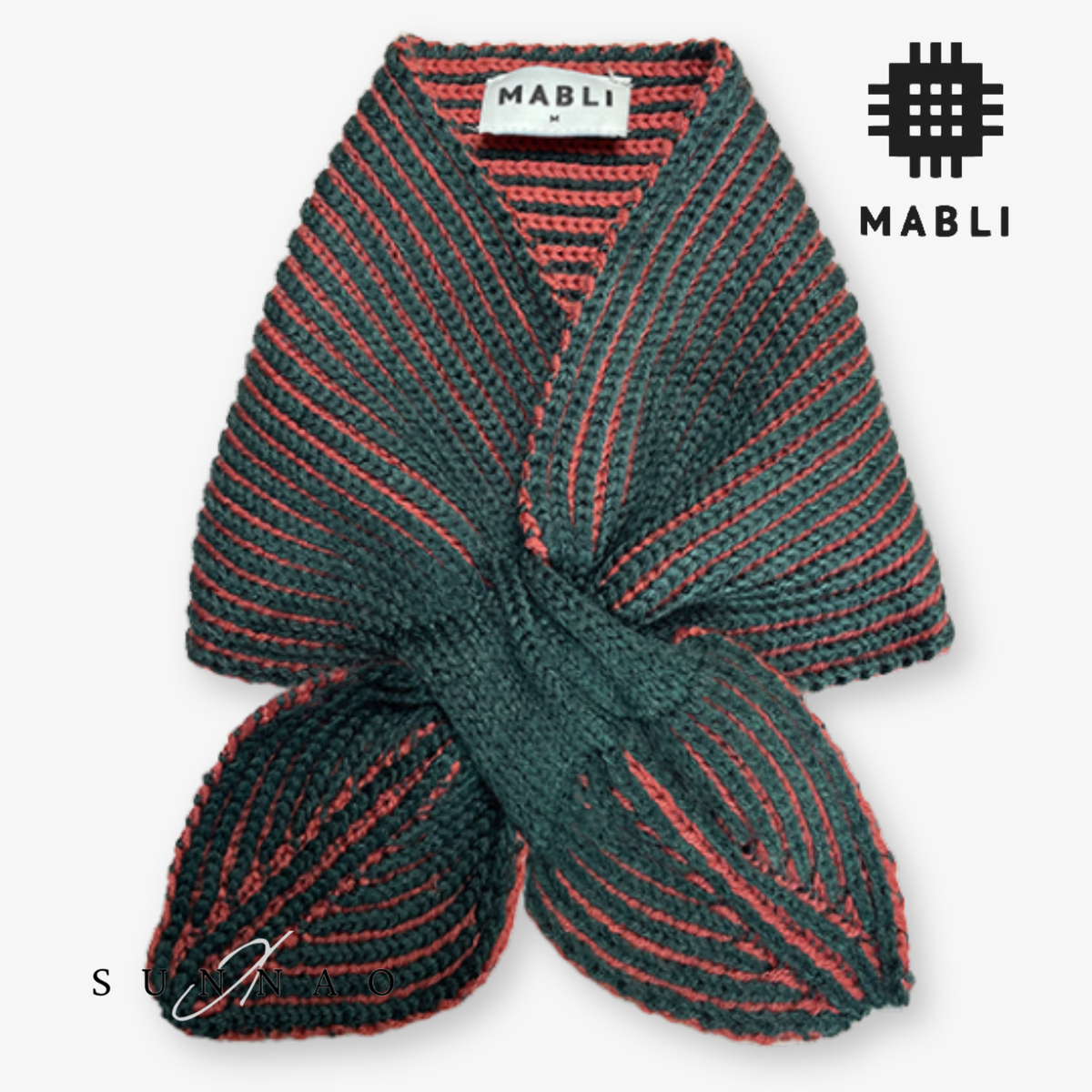 【予約】<MABLI> FFYN SKATER SCARF - WINTER ROSE/PINE - DROP1