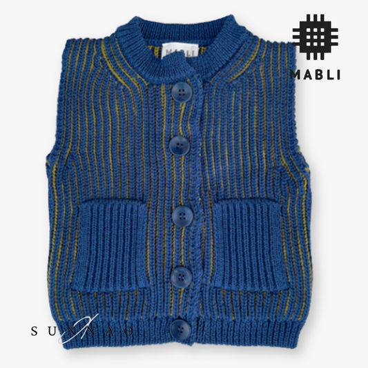 【予約】<MABLI> FFYN VEST - EEP SEA/GOLDEN OLIVE - DROP1