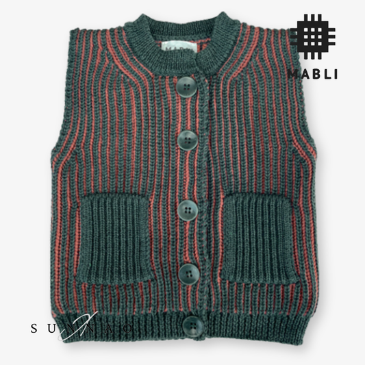【予約】<MABLI> FFYN VEST - WINTER ROSE/PINE - DROP1