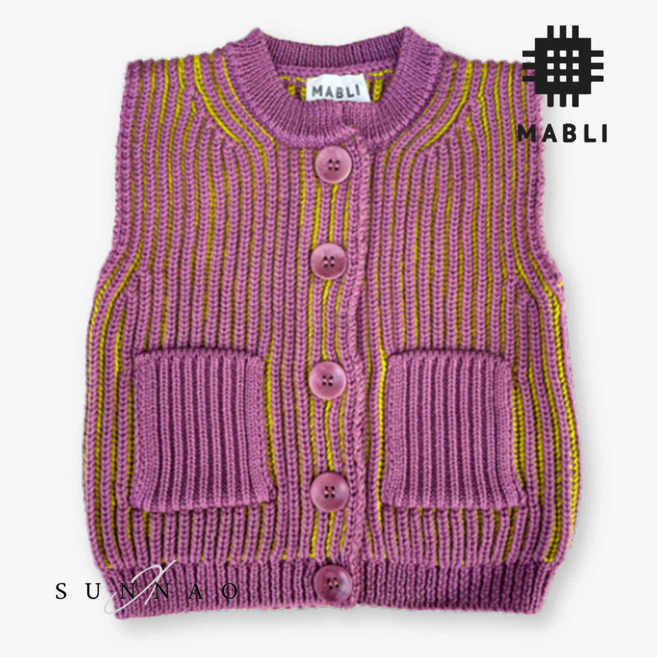 【予約】<MABLI> FFYN VEST - DAMSON/MOSS - DROP1
