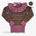 갤러리 뷰어로 이미지로드, 【予約】<MABLI> CASSIE SKINNY RIB - DAMSON STRIPE - DROP1
