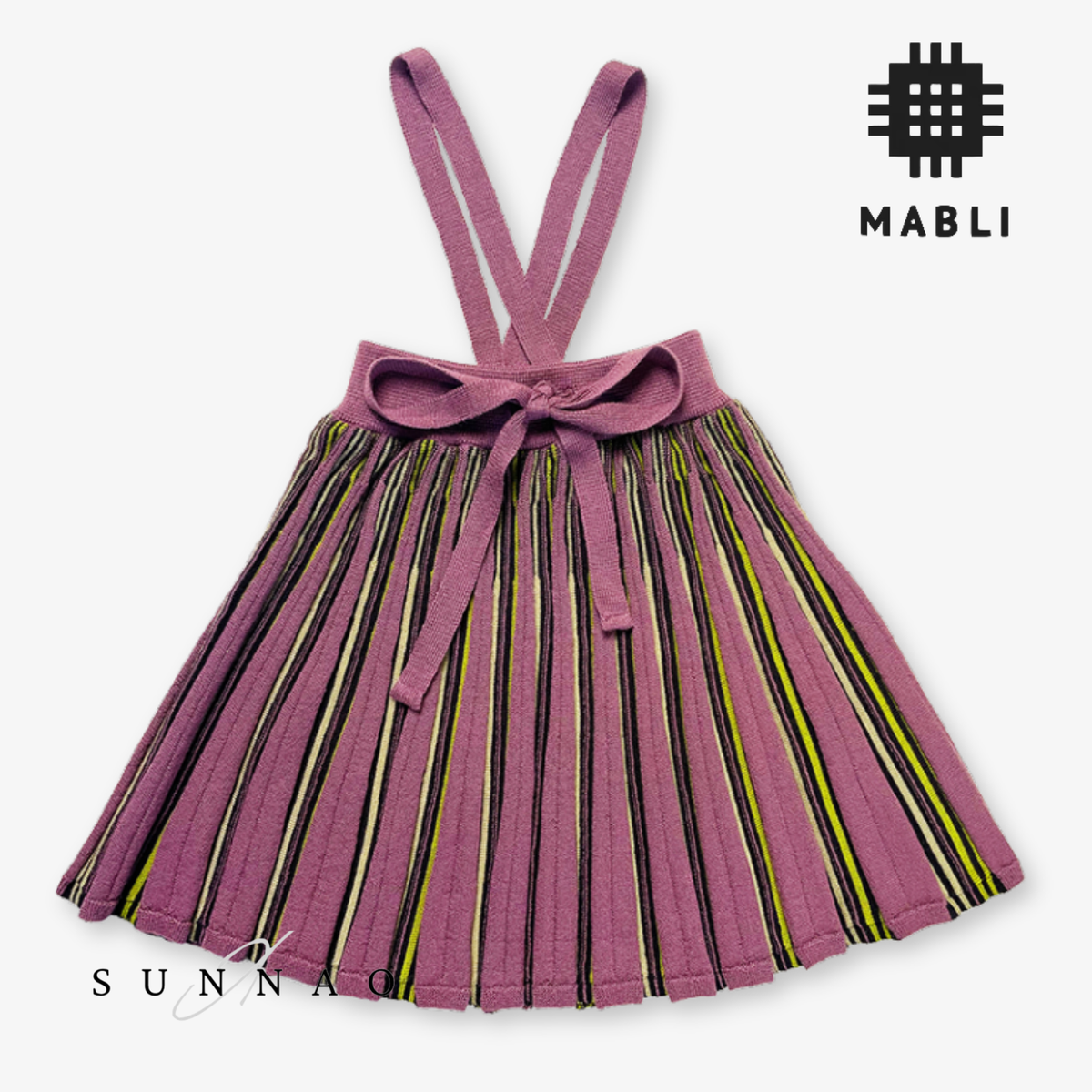 【予約】<MABLI> GWENNAN SKIRT - DAMSON STRIPE - DROP1